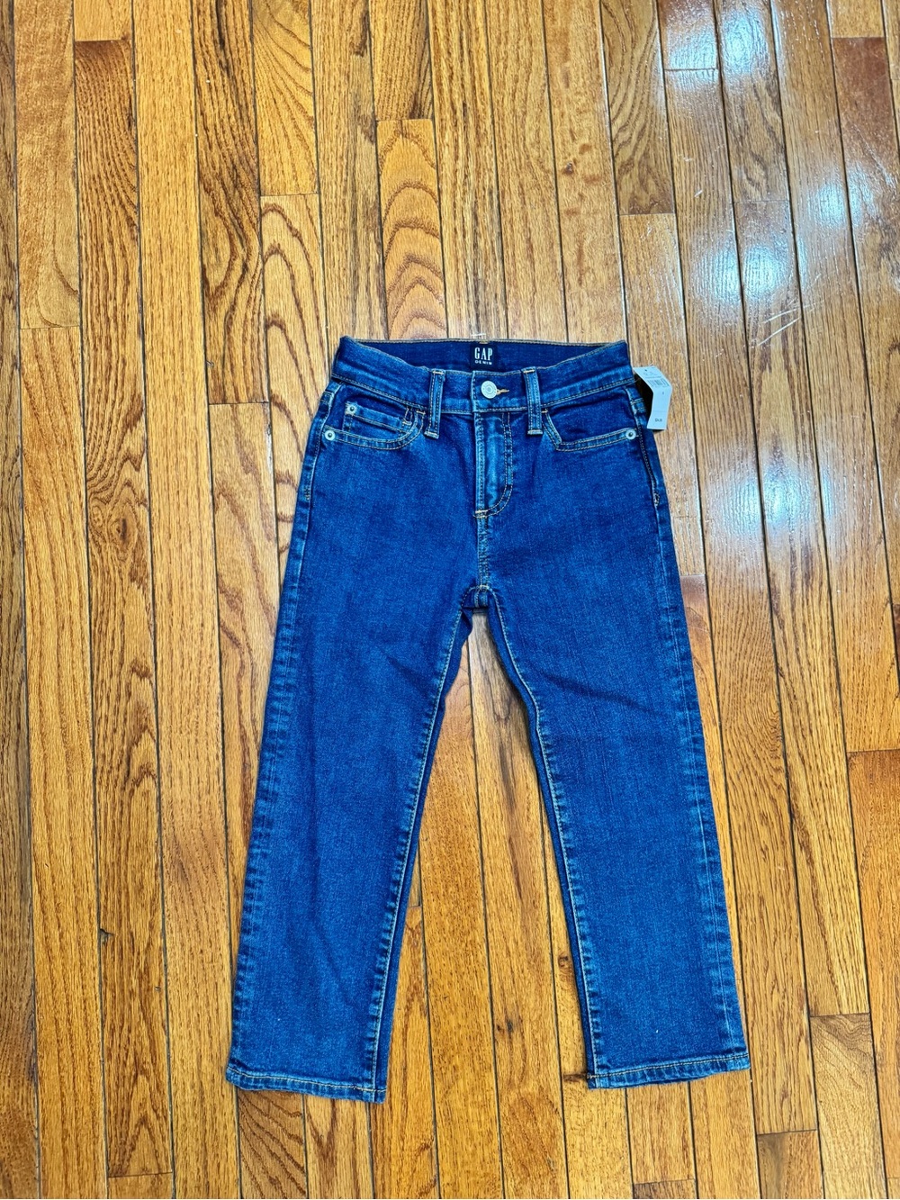 GAP Straight Leg Denim Jeans Size 5 Blue Medium Wash Pockets Cotton